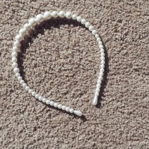 Faux pearl hair hoop